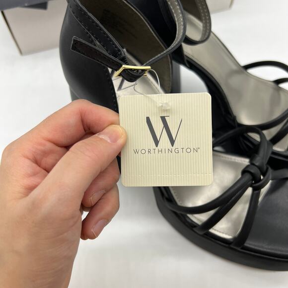 Worthington Womens Ellsworth Heeled Sandals Black Size 9M - Picture 6 of 14